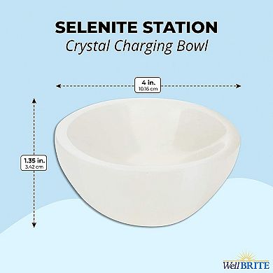 4-Inch Selenite Charging Bowl for Cleansing, Crystals and Healing Stones