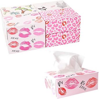 8 Pack Bachelorette Party Facial Tissue Box Set, 3-Ply, 100 Sheets/Box