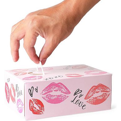 8 Pack Bachelorette Party Facial Tissue Box Set, 3-Ply, 100 Sheets/Box, Pink