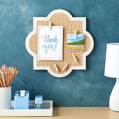 Decorative Cork Board Bulletin for Office or School (12 x 12 Inches)