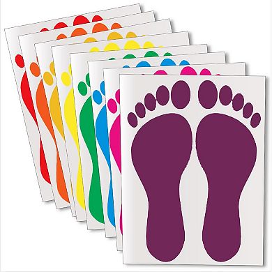 Kids Footprint Decal Stickers for Classroom Decor (32 Pairs)