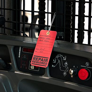100-Pack Red Equipment Repair Tags with String for Broken Machinery, 3 x 5.75"
