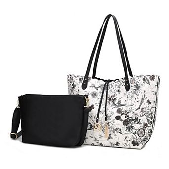 MKF Collection Danielle 2 pc Reversible Shopper Tote Shoulder Bag & Crossbody Pouch