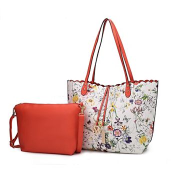 MKF Collection Danielle 2 pc Reversible Shopper Tote Shoulder Bag & Crossbody Pouch