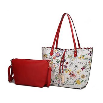 MKF Collection Danielle 2 pc Reversible Shopper Tote Shoulder Bag & Crossbody Pouch
