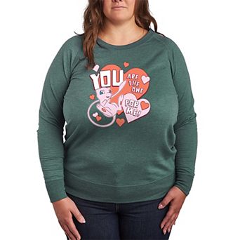 Plus Size Pokémon Mew You Are The One For Me French Terry Long Sleeve Tee