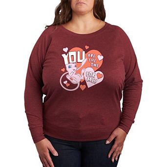 Plus Size Pokémon Mew You Are The One For Me French Terry Long Sleeve Tee