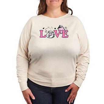 Plus Size Dr. Seuss Fish Love French Terry Long Sleeve Tee
