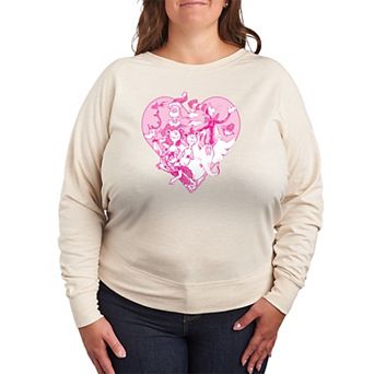 Plus Size Dr. Seuss Valentine's Day Heart French Terry Long Sleeve Tee