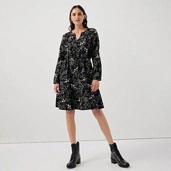 Cafe Crepe Tiered Dress Made With Organic Cotton