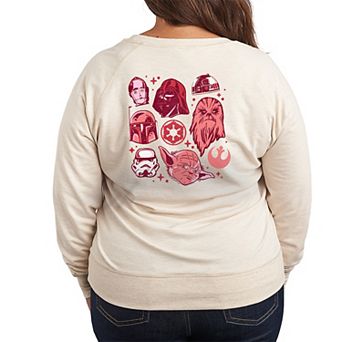 Plus Size Star Wars Valentine's Day French Terry Long Sleeve Tee