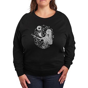 Plus Size Disney's The Nightmare Before Christmas Jack & Sally French Terry Long Sleeve Tee
