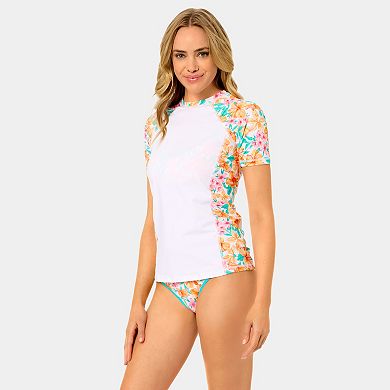 Juniors' Hurley Short Sleeve Swim Rash Guard Top