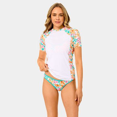 Juniors' Hurley Short Sleeve Swim Rash Guard Top