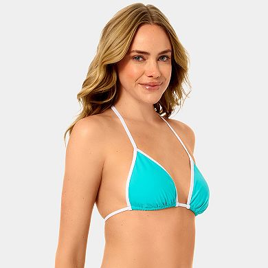 Juniors' Hurley Solid Triangle Swim Top with Contrast Binding