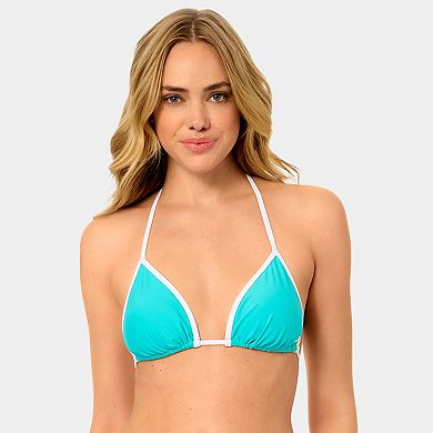 Juniors' Hurley Solid Triangle Swim Top with Contrast Binding