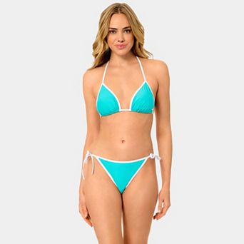 Juniors' Hurley Solid Triangle Swim Top with Contrast Binding