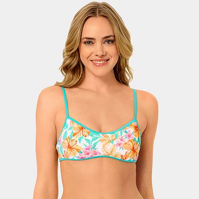 Juniors' Hurley Rib Contrast Binding Swim Top