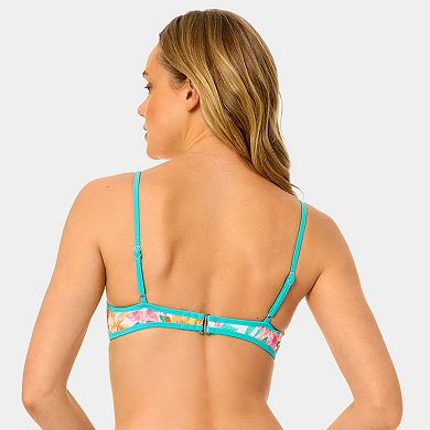 Juniors' Hurley Rib Contrast Binding Swim Top