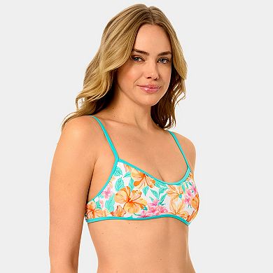 Juniors' Hurley Rib Contrast Binding Swim Top