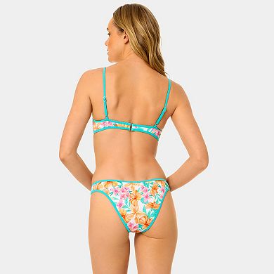 Juniors' Hurley Rib Contrast Binding Swim Top
