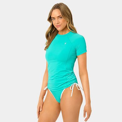 Juniors' Hurley Solid Short Sleeve Rashguard Swim Top
