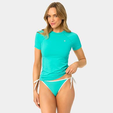 Juniors' Hurley Solid Short Sleeve Rashguard Swim Top