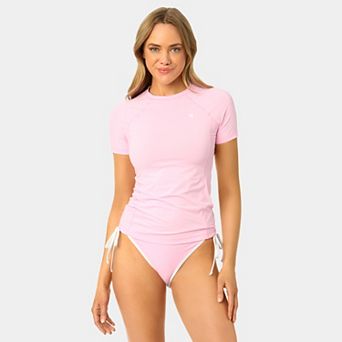 Juniors' Hurley Solid Short Sleeve Rashguard Swim Top