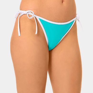 Juniors' Hurley Side Tie Swim Bottoms with Contrast Binding