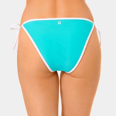 Juniors' Hurley Side Tie Swim Bottoms with Contrast Binding