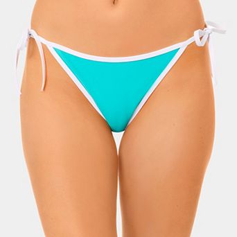 Juniors' Hurley Side Tie Swim Bottoms with Contrast Binding