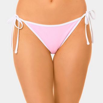 Juniors' Hurley Side Tie Swim Bottoms with Contrast Binding