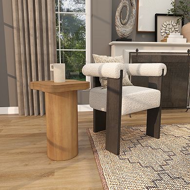 Stella & Eve Wood Pedestal End Table