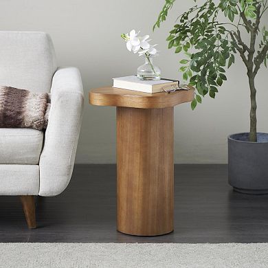 Stella & Eve Wood Pedestal End Table