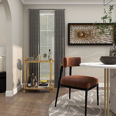 Stella & Eve Metal Rolling Oval Bar Cart