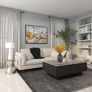 Stella & Eve Hammered Metal Hourglass End Table