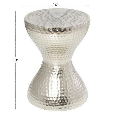 Stella & Eve Hammered Metal Hourglass End Table