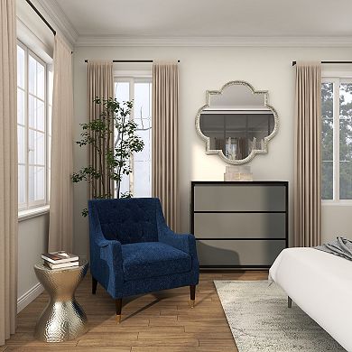 Stella & Eve Hammered Metal Hourglass End Table