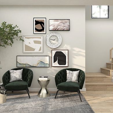 Stella & Eve Hammered Metal Hourglass End Table