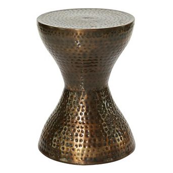 Stella & Eve Hammered Metal Hourglass End Table