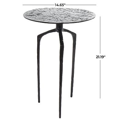 Stella & Eve Slim Textured Aluminum Metal End Table