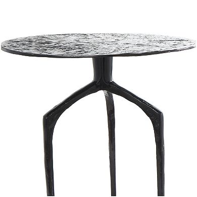 Stella & Eve Slim Textured Aluminum Metal End Table