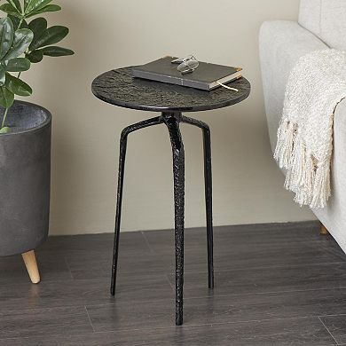 Stella & Eve Slim Textured Aluminum Metal End Table