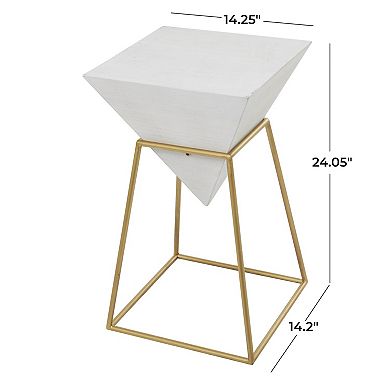 Stella & Eve Inverted Pyramid Wood End Table