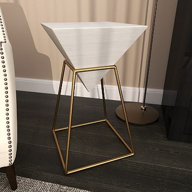 Stella & Eve Inverted Pyramid Wood End Table