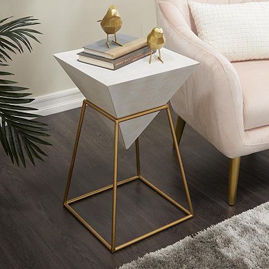 Stella & Eve Inverted Pyramid Wood End Table