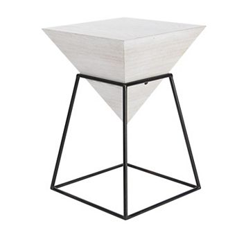 Stella & Eve Inverted Pyramid Wood End Table