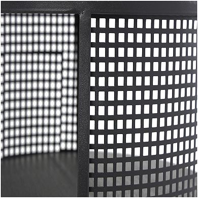 Stella & Eve Metal Open Grid Frame Accent Table with Gold Tone Legs