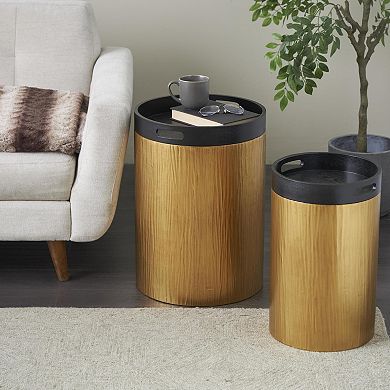 Stella & Eve 2-pc. Metal Nesting Tray End Table Set