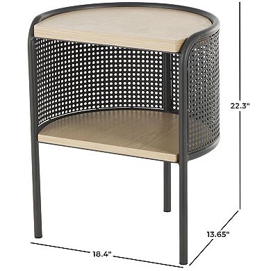 Stella & Eve Half-Moon Two-Toned End Table
